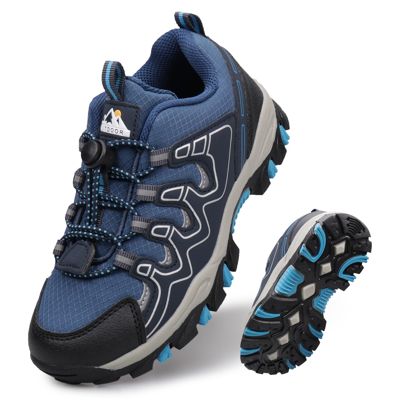 Boys Girls Hiking Trail Shoes Waterproof Slip Resistant Outdoor Trekking Walking