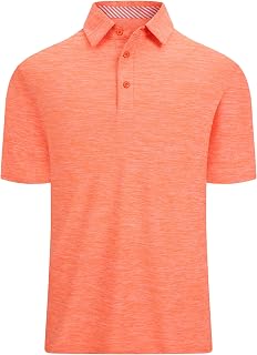 Alex Vando Mens Golf Polo Shirt Short Sleeve Breathable Casual Polo Shirt for Men