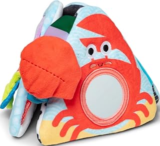 Melissa & Doug Ocean Tummy Time Triangle Infant Baby Toy, Soft Sensory Toy with Textures, Mirror, for Newborns to Ages 6 Months