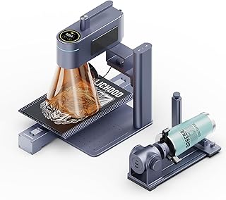 LaserPecker LP4 Portable Dual-Laser Engraver – Rotary & Slide for 360° Engraving on Rings & Tumblers, 8K Precision, 160×300mm for Metal, Wood & Acrylic, Perfect for Badge & DIY Marking
