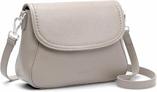 befen BorMedia Women's Genuine Leather Crossbody Bags with RFID Credit Card Compartments – BorMedia Women's Saddle – Shoulder Bag