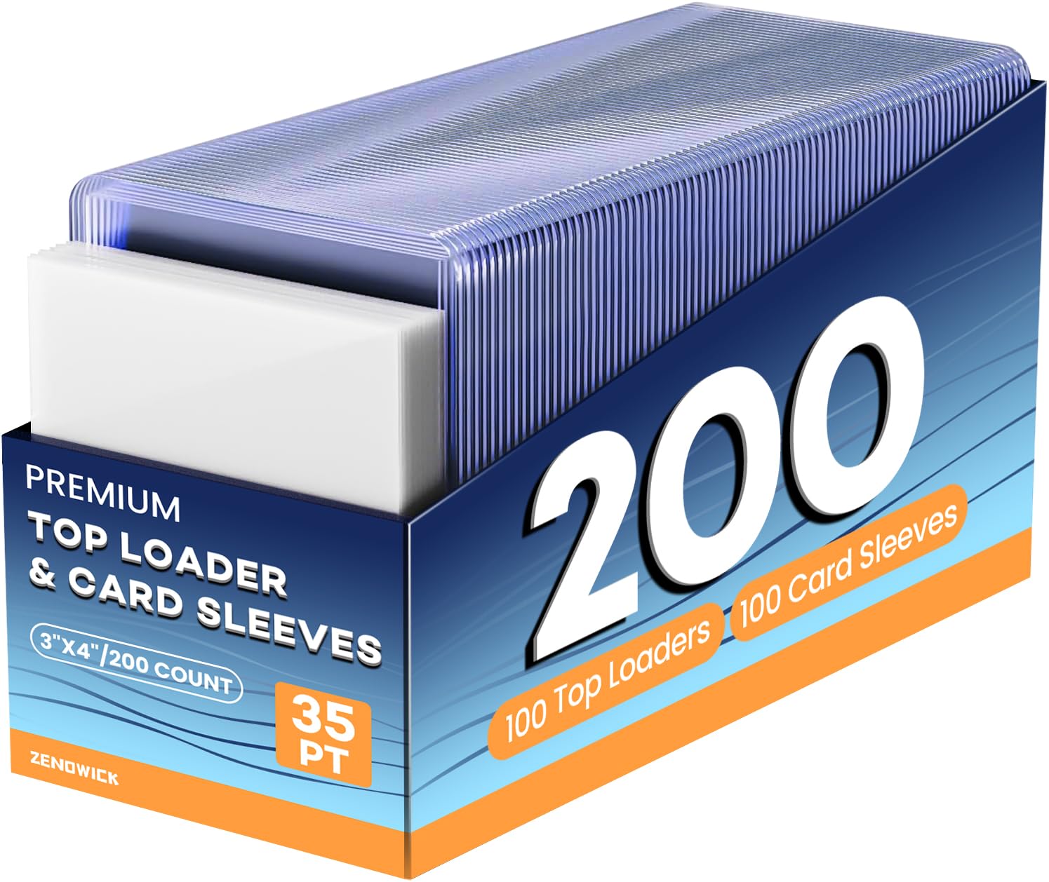 200 Card Sleeves Top Loaders for Cards, 3" x 4" Hard Plastic Toploaders | Baseba