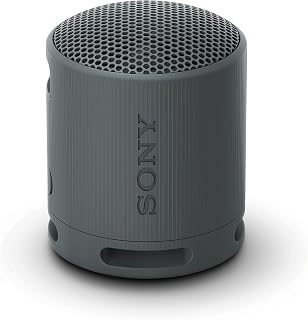 Sony SRS-XB100 Wireless Bluetooth Portable Travel Speaker (Black) (Renewed) | IP67 Waterproof and Dustproof, Up to 16-Hour Battery, USB-C Charging, Strap, ~274 G, Stereo Pair