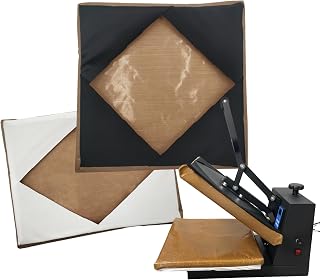 Sanshare Heat Press Covers 2Pcs for Top and Bottom to Replace Teflon Sheets | 15x15/16x20/16x24 Accurate size Heat Press Platen Wrap, No Need Teflon Sheets or Butcher Paper, Heat Resistant, Ink Resistant