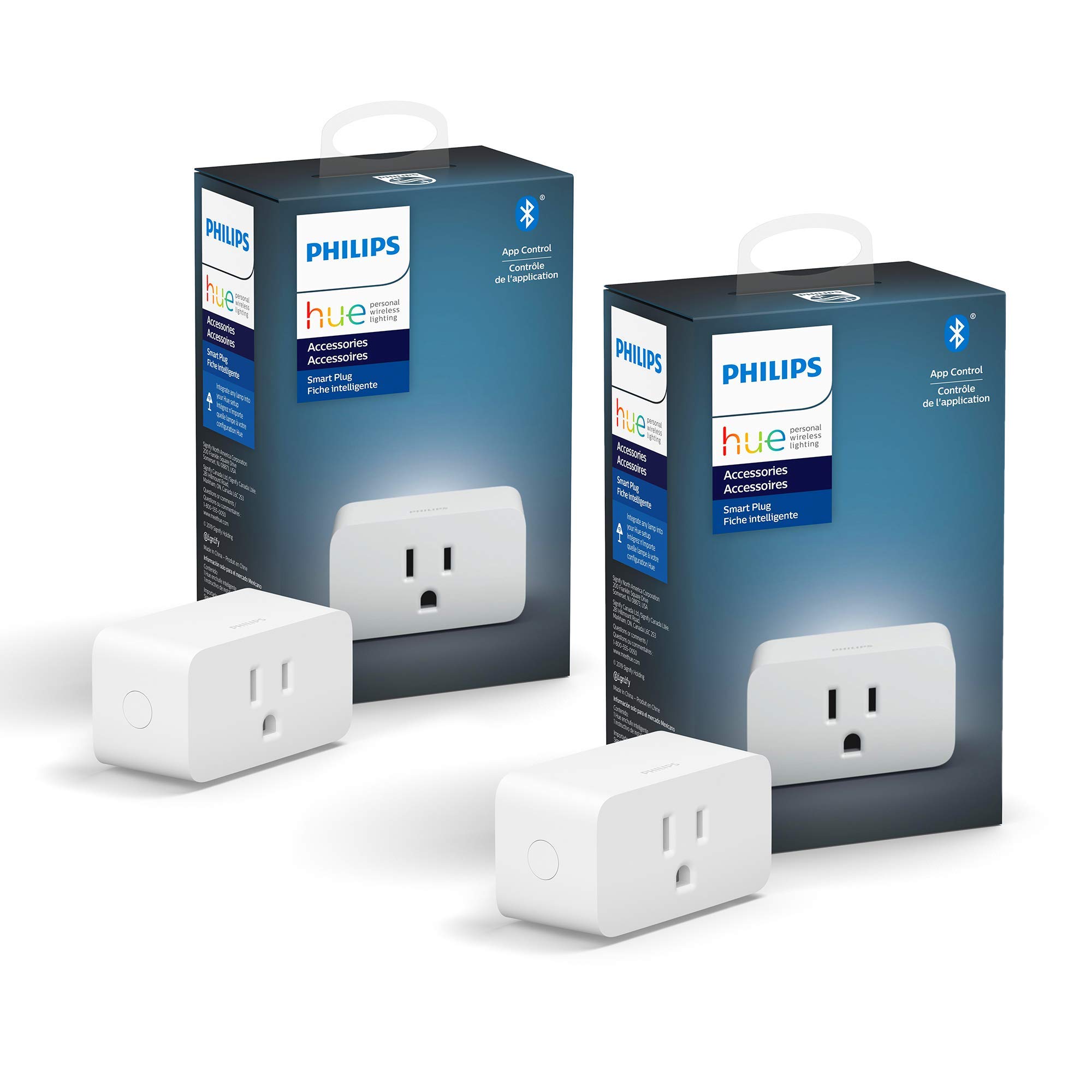 Philips Hue Smart Plug, White - 2 Pack - Turns Any Light Into a Smart Light - Co