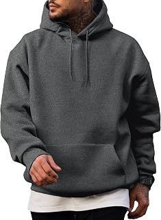 JMIERR Mens Fleece Lined Oversized Hoodie Pullover Sweatshirts