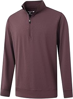 M MAELREG Quarter Zip Pullover Men Moisture Wicking Performance Heather Midlayer Golf 1/4 Zip Pullover Mens Sweatshirt