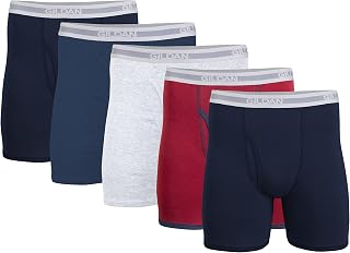 [Posinu] Gildan Men's Underwear Boxer Briefs, Multipack, Navy/Heather Navy/Sport Grey/Dot/Navy (5-Pack), 2X-Large, Clothing-Posinu-000032887