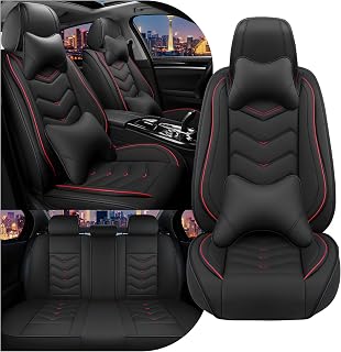 Car Seat Covers for Nissan Altima 2001-2026, Stylish Sport Seat Cover, Premium Nappa Leather Car Seat Cover. Automobile Seat Covers Sets.(Luxury 5 Seats/Black)