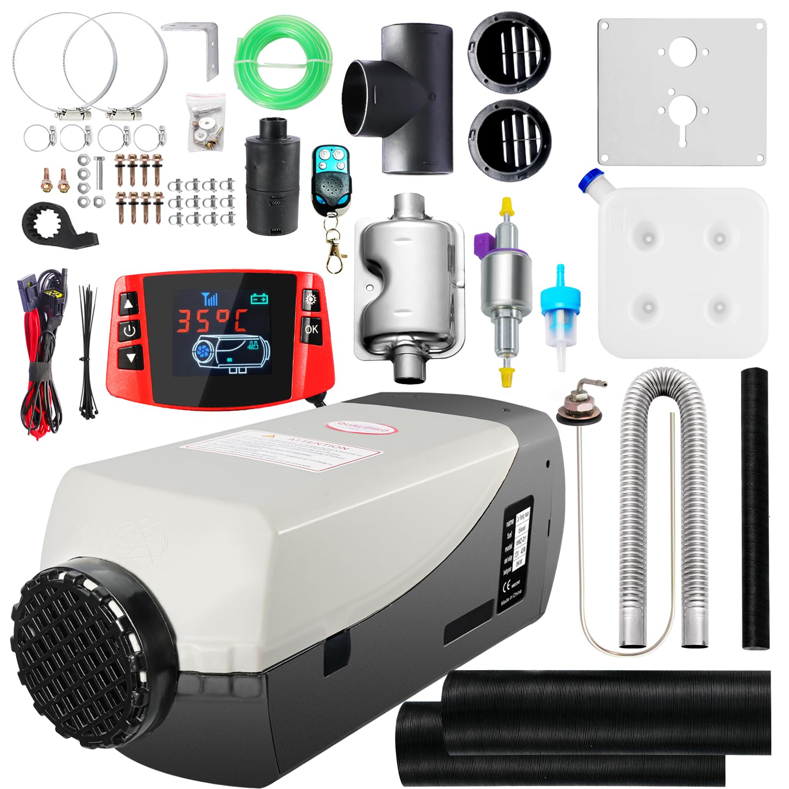 WAYSKA Diesel Heater 12V 8KW with LCD Controller, High Altitude | Diesel Air Hea