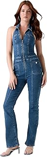GUESS Mia Halter Denim Jumpsuit