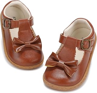 STQ KIDS Toddler Dress Shoes Girls Wide Toe Box Mary Jane Flats