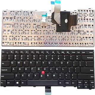 Laptop US Keyboard for Lenovo ThinkPad T440 T440s T450 T450s T460 04Y0967 04Y0968 T440P T431 E431 L440 with Frame,TrackPoint,No Backlit Black