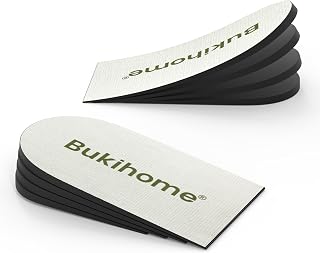 Adjustable Heel Lift Inserts for Shoes - Bukihome Orthopedic Shoe Lift for Uneven Legs 4 Layers Height Increase Insole for Heel Pain,Heel Spur,Achilles Tendonitis,Small Size 3-6