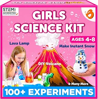 Butterfly EduFields 100+ Experiments Girls Science Kit for Kids Age 5-7 6-8