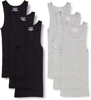 Amazon Essentials Men's Set of 6 Underwear, Tank Top, Lightweight,