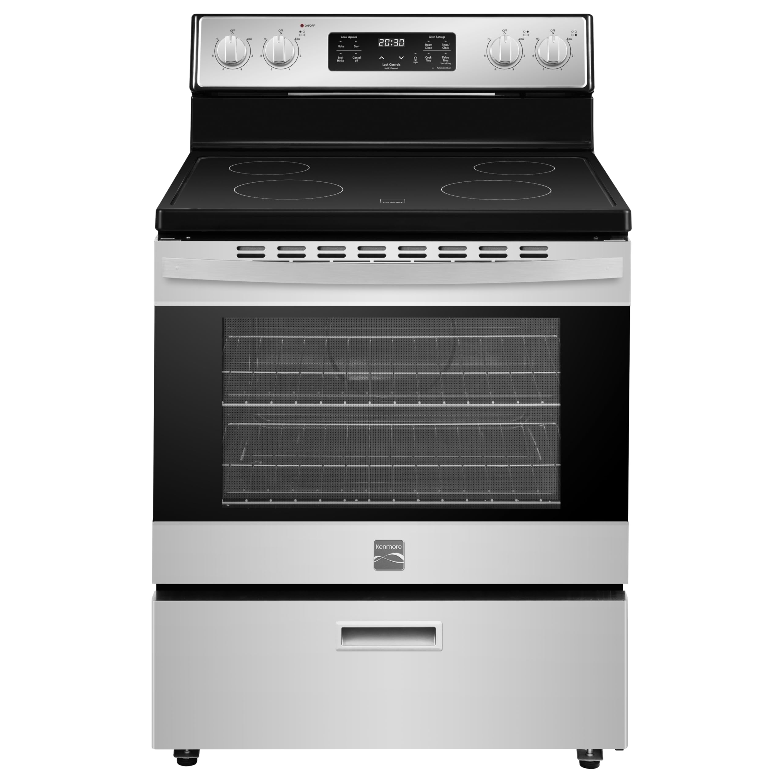 Kenmore 5.2 cu ft. Rear Control Electric Range - Stainless Steel | 4 Cooktop Ele