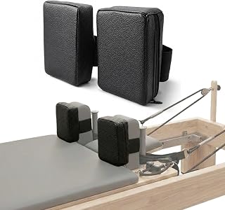 J Bryant Pilates Reformer Shoulder Block Cushion Pads Sweat-Proof PU | Fits Pilates Reformer Shoulder Rests, Sweat-Proof PU Leather, High-Density Foam, Elastic Band Install, No Straps Needed