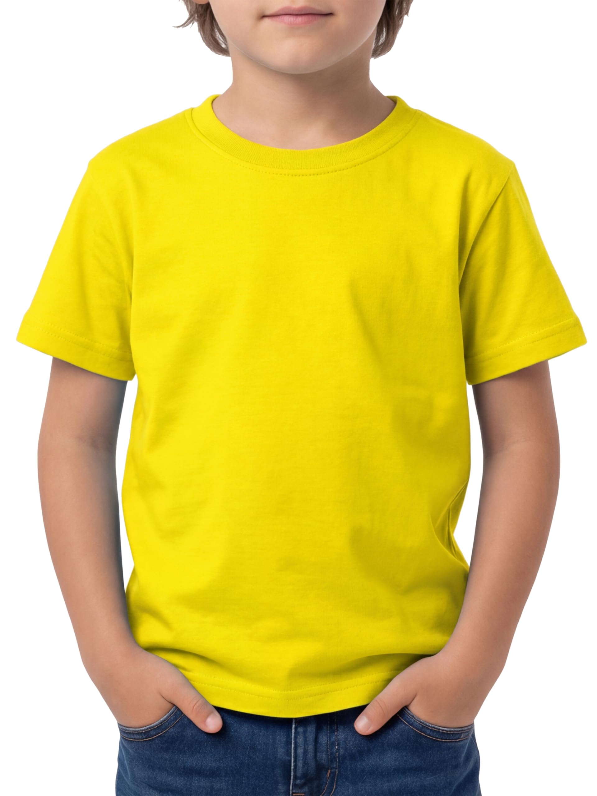 Love My Fashions Kids Value Weight Crew Neck Plain T-Shirt Short Sleeve Casual T