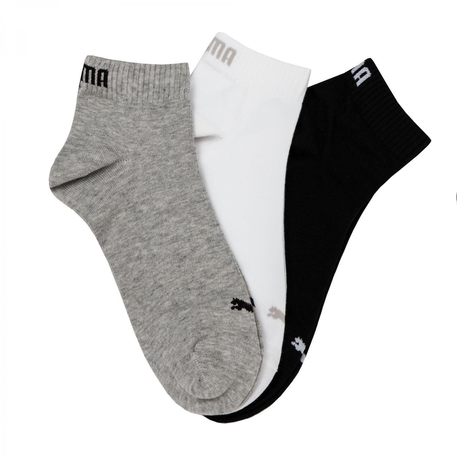 PUMA 3 Pairs of Quarter Socken Sneaker Size 35-49 Unisex for Women Men Shoes