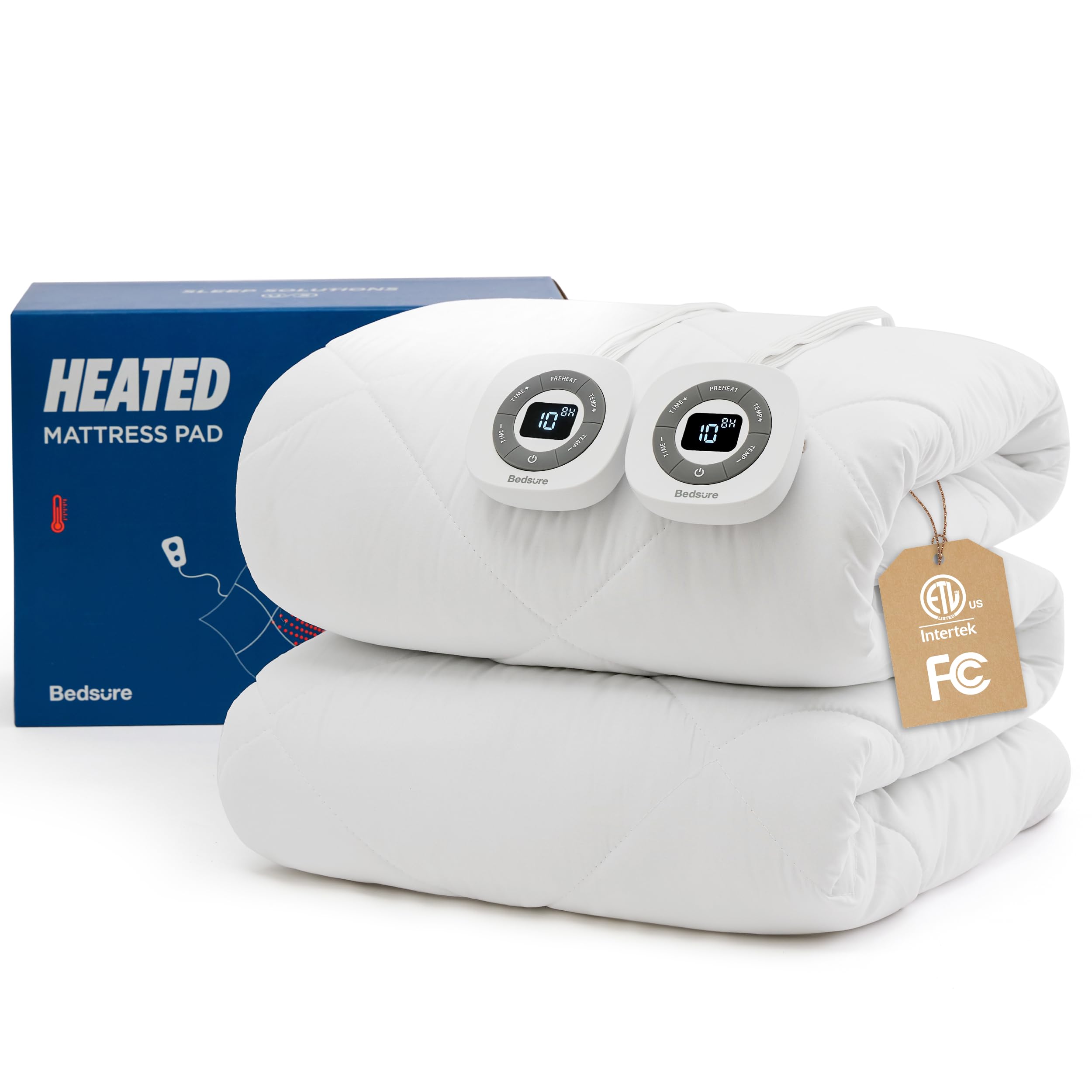 Bedsure Heated Mattress Pad Queen, Cozy Bed Warmer with Preheat & Memory | ETL&F