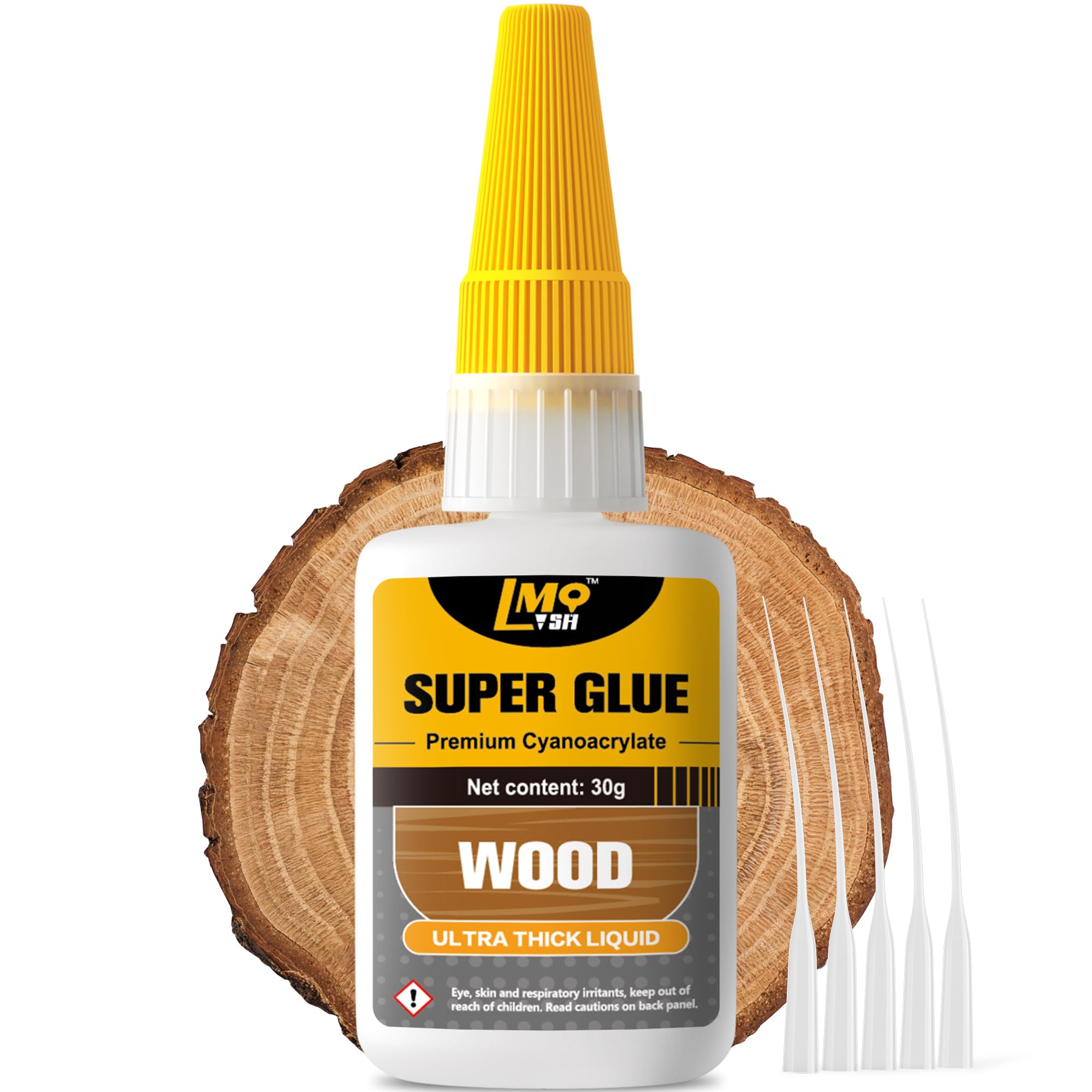 Wood Super Glue Liquid, Clear Instant CA Glue for Wood Furniture Heavy Duty | Wo