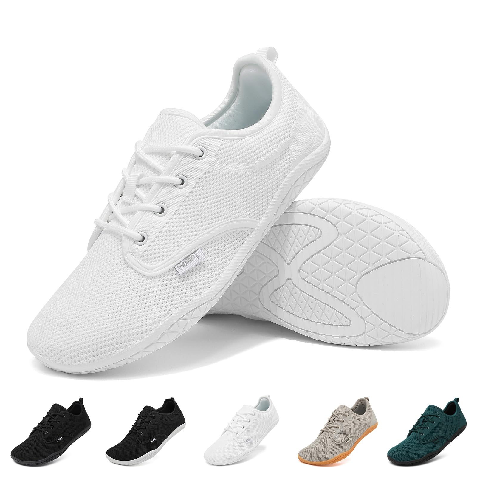 Geweo Unisex Barefoot Shoes Wide Toe Box Zero Drop Lightweight Barefoot Trainers