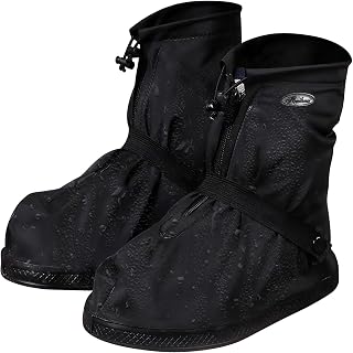 [HORADON] シューズカバー 防水 【防水検査合格・コンパクトな折りたたみ式・脱着が簡単で】 持ち運びが便利 レインシューズカバー 靴カバー