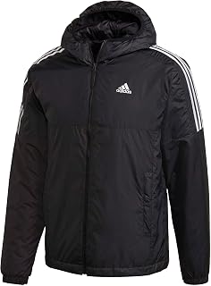 adidas Mens Essentials Insulated Hooded Jacket Athletic Outerwear Casual - Blue
