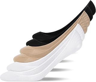 Snocks 6 Pairs Invisible Socks Women and Men Organic Cotton – Non-Slip Socks Men and Women Low Breathable – Pinkies Thin and Ultra Soft – Size 35-50