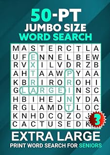 50-PT Jumbo Size Word Search: Extra Large Print Word Search for Seniors Vol 3
