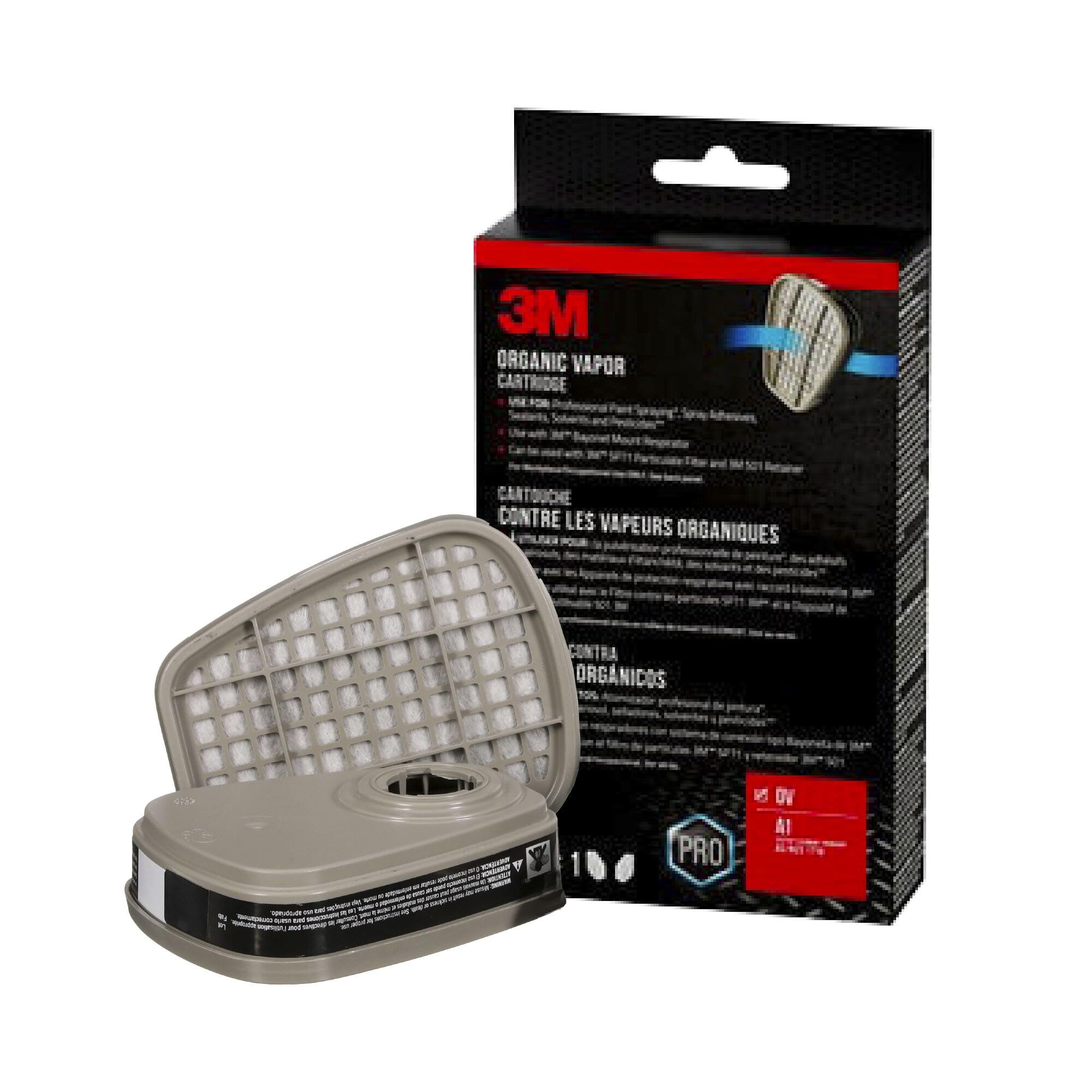 3M Organic Vapour Replacement Respirator Cartridge, 2 Cartridges (1-Pair)