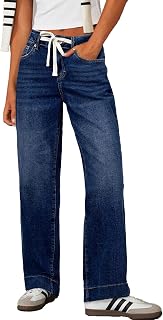 SIDEFEEL Womens Wide Leg Jeans High Waisted Stretchy Denim Pants