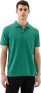 GAP Men's V-Stretch Pique Polo - Solid Polo Shirt