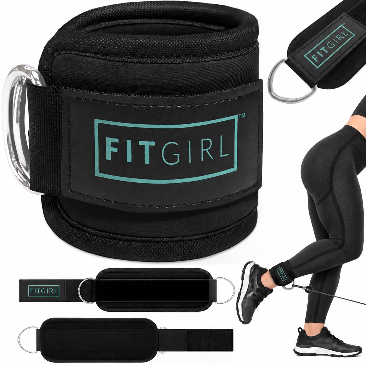 FITGIRL Ankle Strap for Cable Machine – Premium Padding and Comfort for Cable Ex
