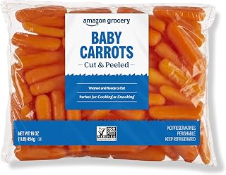 Amazon Grocery, Cut & Peeled Baby Carrots, 16 Oz