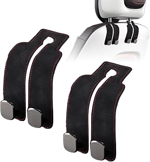 JinnEterri Car Purse Hook Purse Hook for Car Seats Headrest Car Seat Hooks,Heavy Duty Vehicle Organizer for Handbags, Groceries, Purses, Keep Car Tidy (Black, 2 Pack)