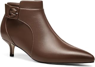 Juliet Holy Womens Pointed Toe Ankle Boots Kitten Heels Faux Suede Booties Side Zipper Dress Shoes