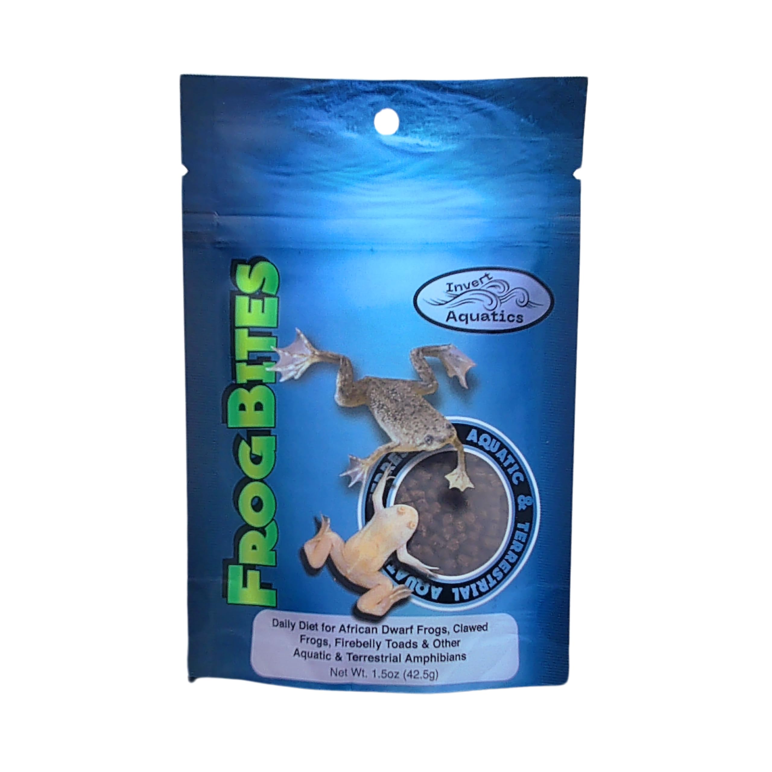 Invert Aquatics Frog Bites - Moist Pellet Sinking Diet for Frogs & Small Amphibi