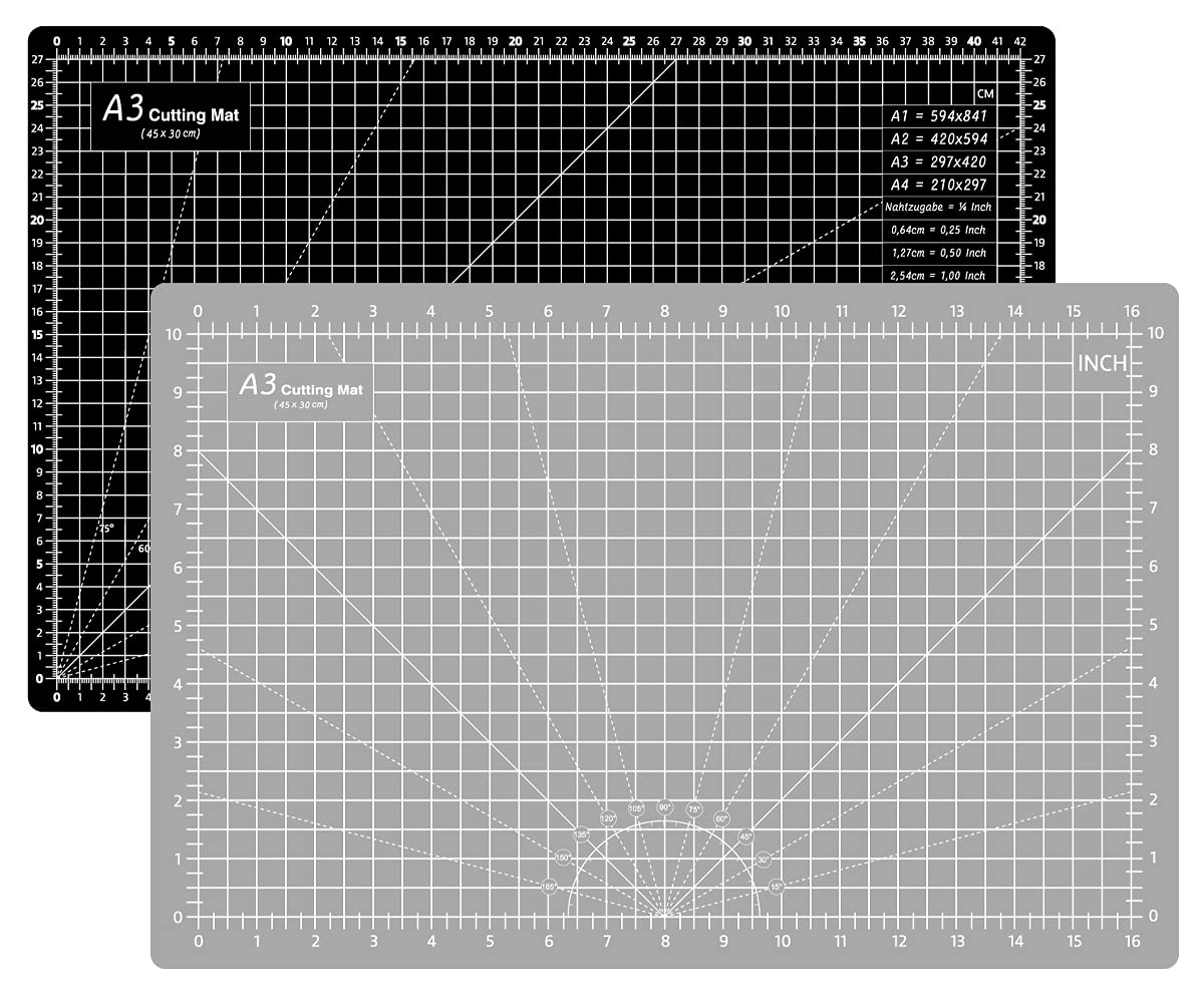 Headley Tools 18"x12" Thickened Self Healing Cutting Mat, A3 Rotary Cutting Sewi
