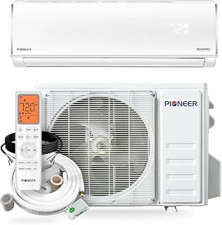 Pioneer Diamante Pro Mini Split Air Conditioner, Heat Pump, 18000 BTU, 230V | 16 Ft Kit, 21 SEER2, High Wall Mount Ductless Mini Split Ac/Heating System, Quiet Operation, Variable-Speed DC Inverter