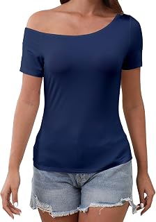 Abardsion Donne Sexy Off The Spalla Top 2026 Primavera Estate Vestiti Trendy Manica Corta Slim Fit T Shirt