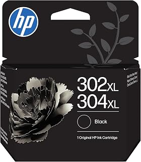 HP 302XL/304XL Black Original Ink Cartridge, High Yield | Compatible with HP DeskJet 1110, 2130, 3630, HP Envy 4520, OfficeJet 3830, 4650, 5220, 5230, yield 300 pages (B7RT9AE)