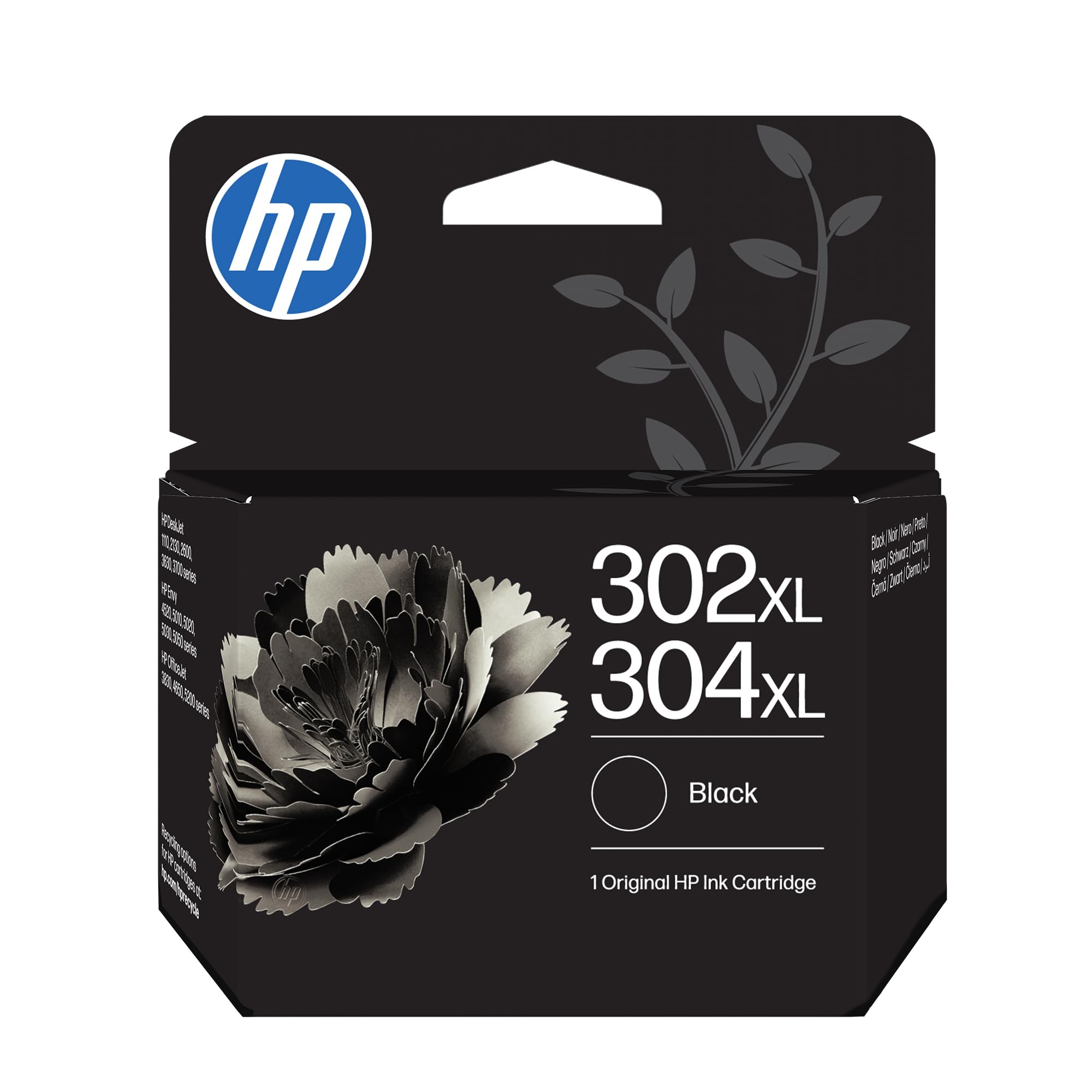 HP 302XL/304XL Black Original Ink Cartridge, High Yield | Compatible with HP Des