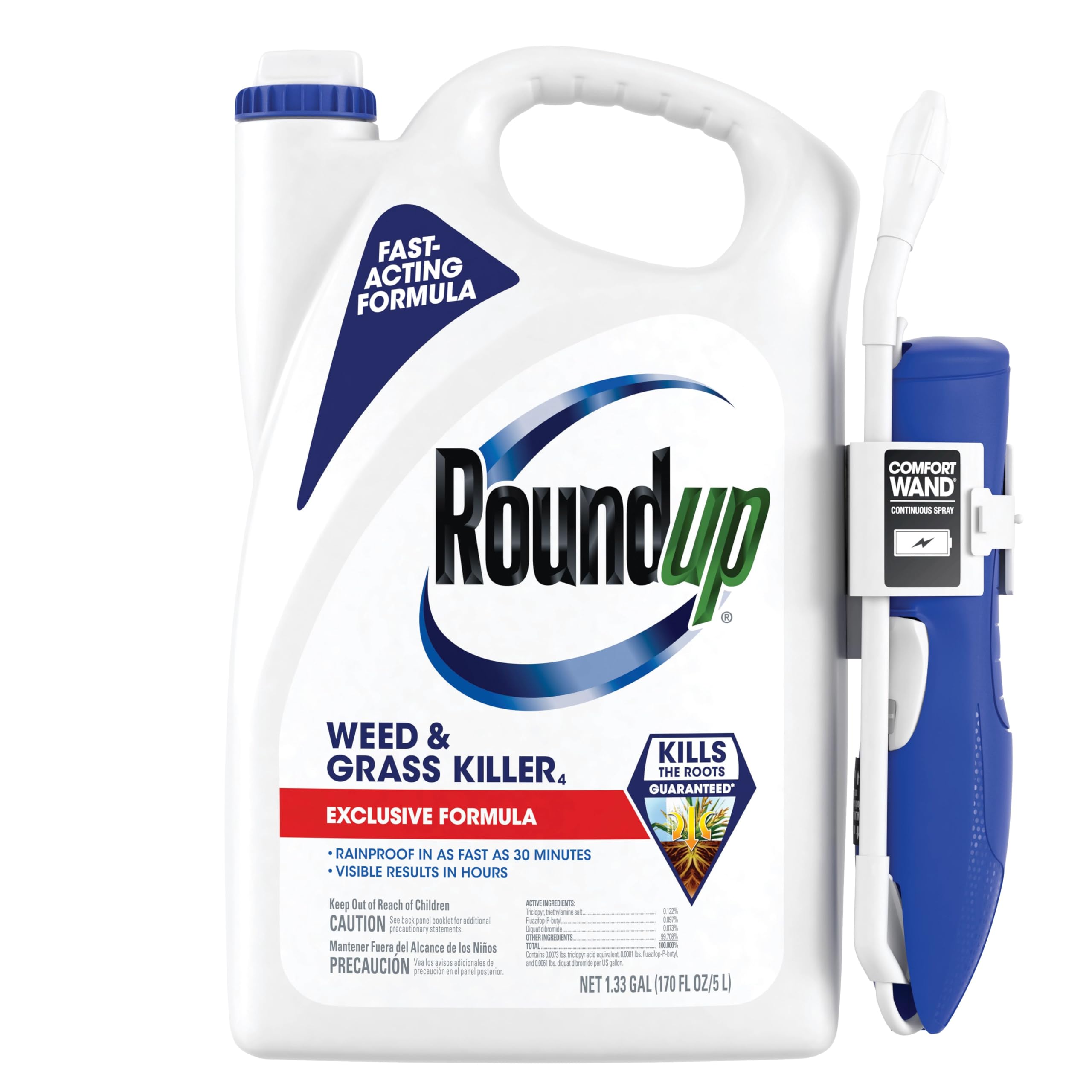 Roundup Weed & Grass Killer4 with Comfort Wand, 1.33 gal. | Weed Killer Spray, U