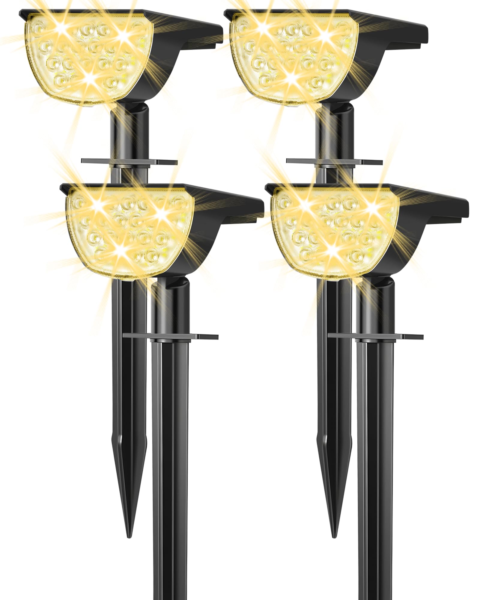 GKGG Solar Lights Outdoor Waterproof IP65, Solar Powered 76 LED 3 Lighting Modes