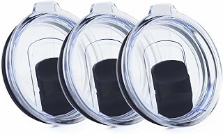 3 Pack 20 oz Tumbler Lid, Magnetic Slider Replacement Lids for YETI 20 oz Tumbler, 10/24 oz Mug and 10 oz Lowball, Spill Proof Cup Lids Covers Compatible for Ozark Trail, Old Style Rtic, BPA Free