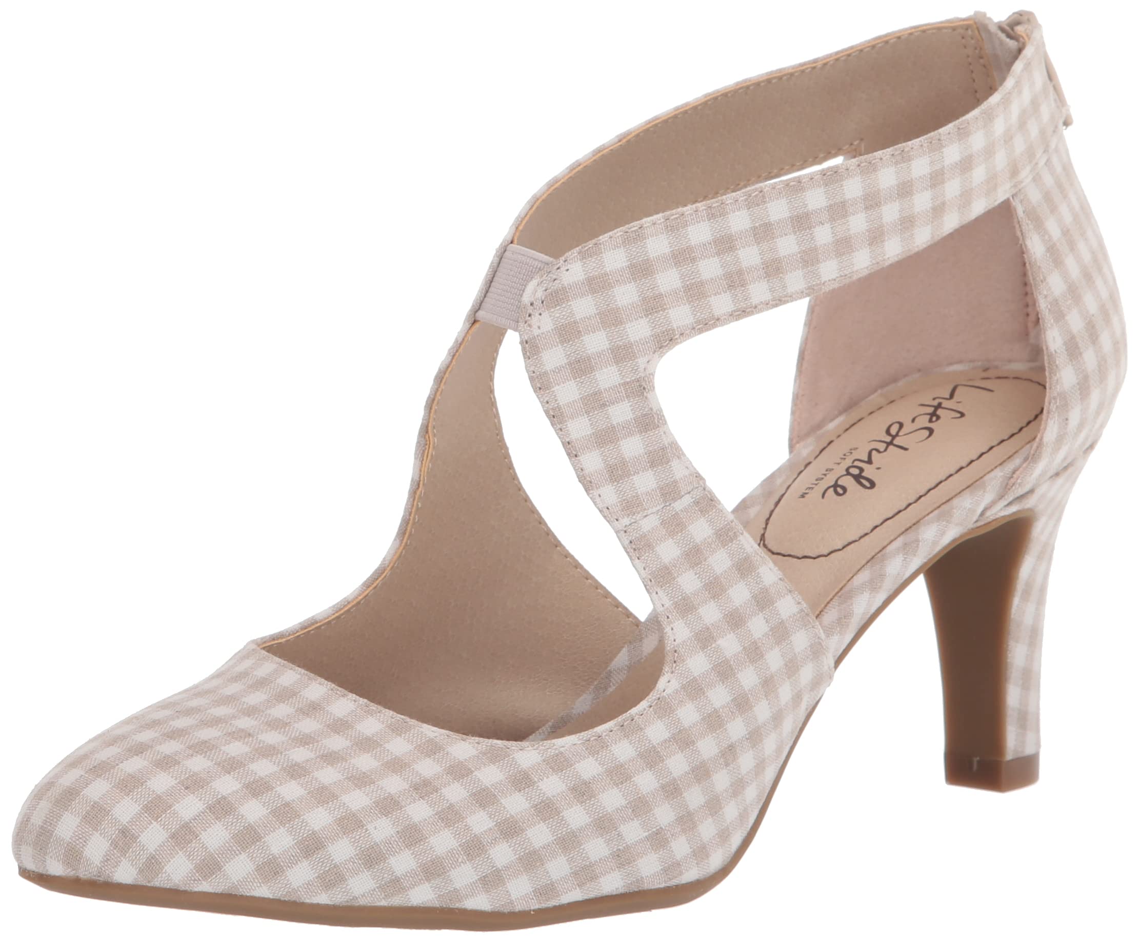 LifeStride Women's Giovanna 2 Pumps, Natural Gingham, 37 EU