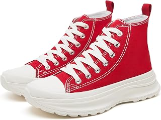 Yageyan Womens High Top Sneakers - Platform Shoes, Canvas, Tennis, Classic, Casual, Comfortable