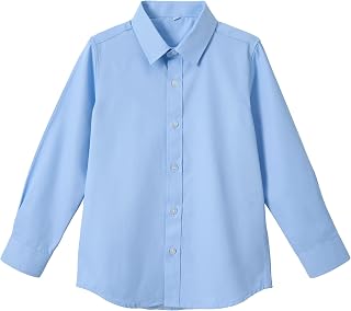 LOLANTA Boys Long Sleeve School Shirt, Formal Button Down Shirts